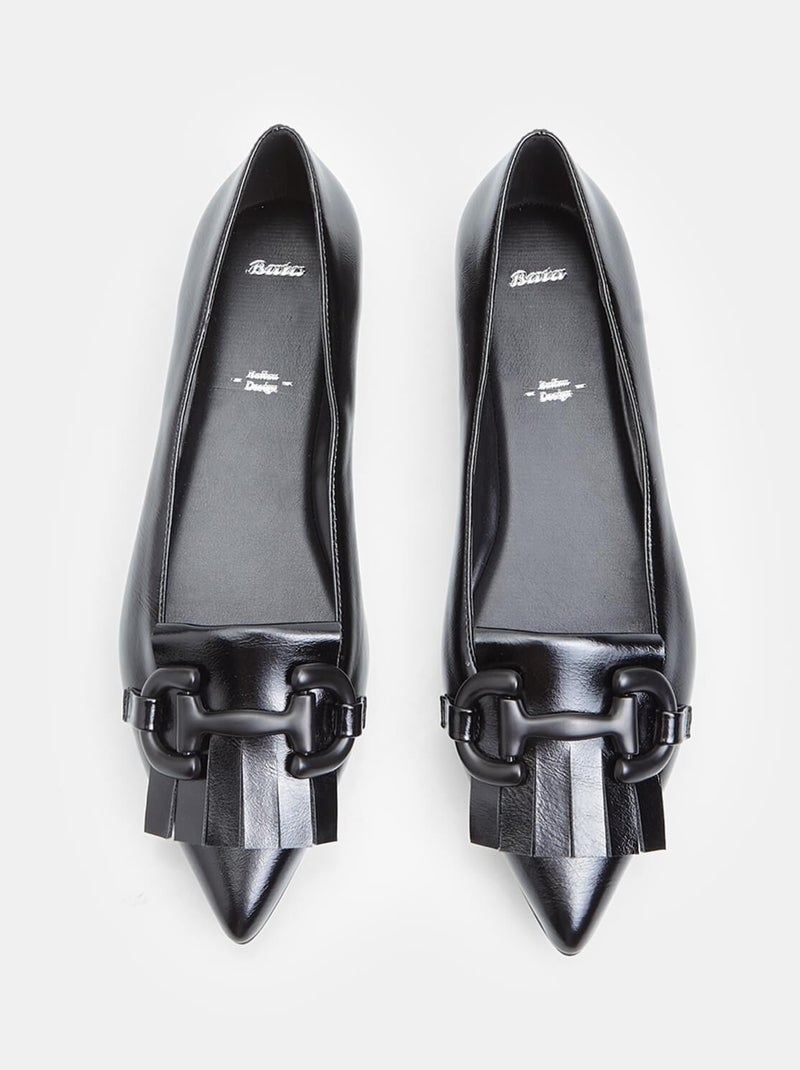 Ballerines avec mors et franges BATA Noir - Kiabi