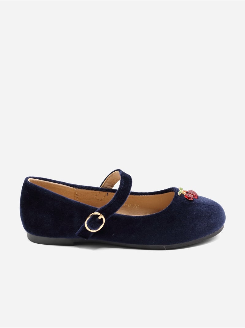 Ballerines avec motifs décoratif Bleu foncé - Kiabi