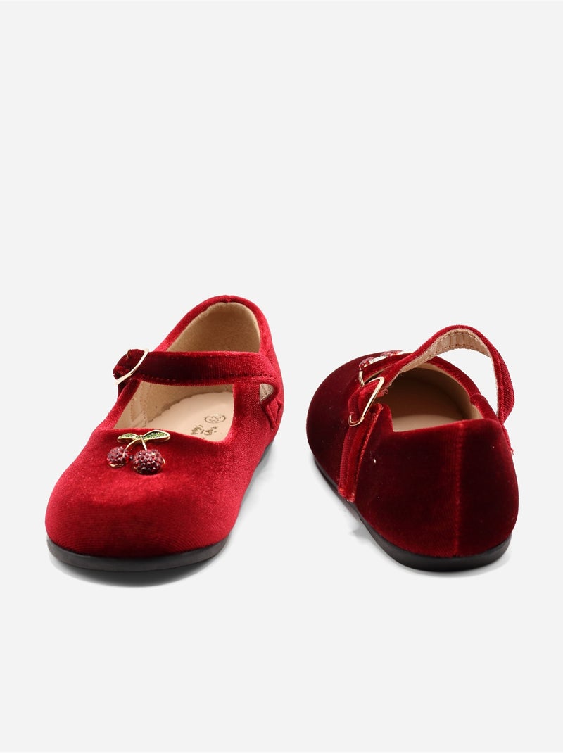 Ballerines avec motifs décoratif Rouge - Kiabi