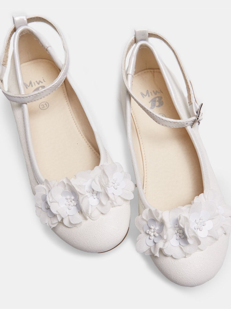 Ballerines avec nœud BATA Blanc - Kiabi