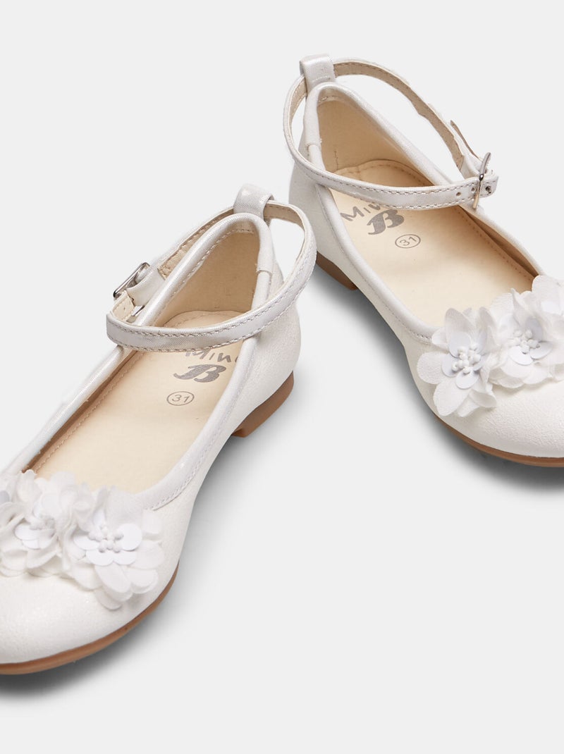 Ballerines avec nœud BATA Blanc - Kiabi