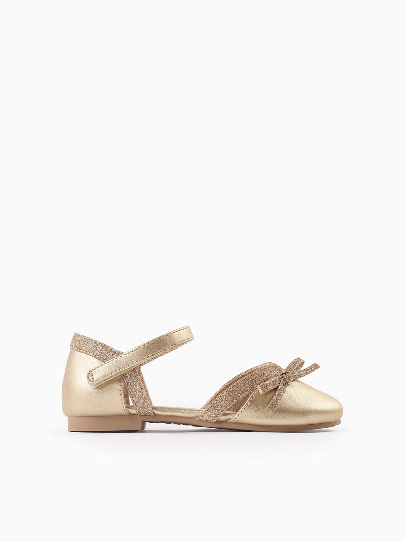Ballerines avec Noeud et Paillettes Doré/or - Kiabi