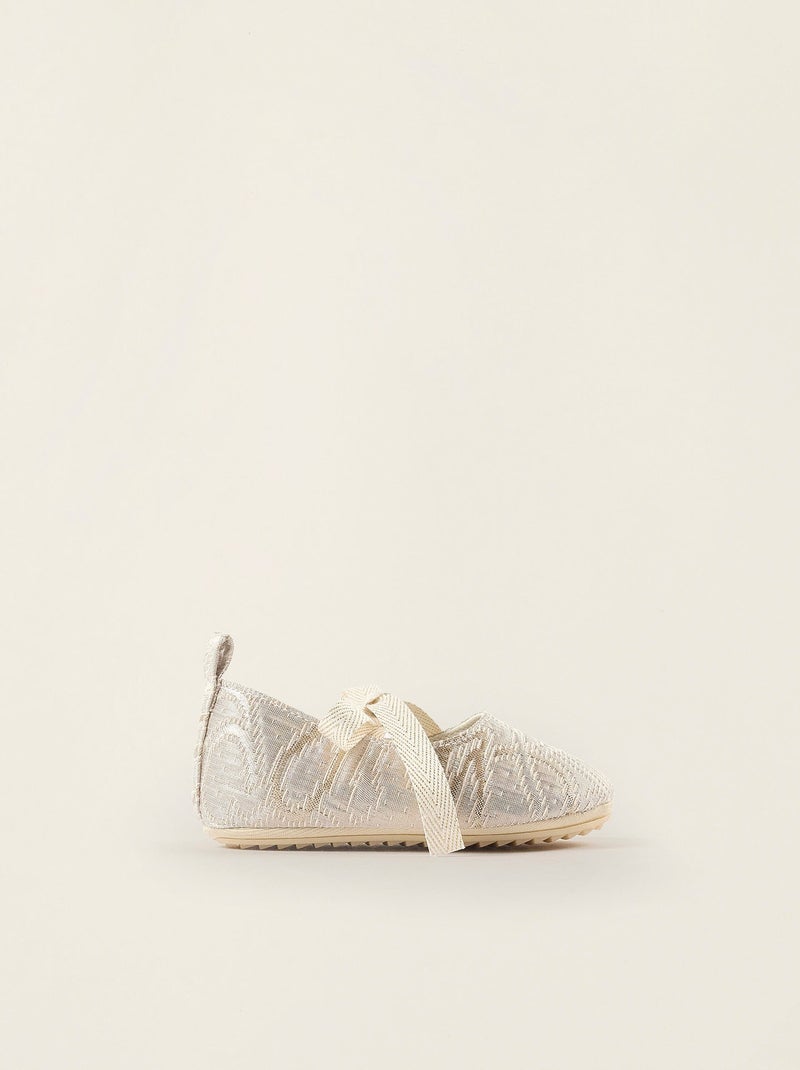 Ballerines avec Texture et Fils de Lurex Doré/or - Kiabi