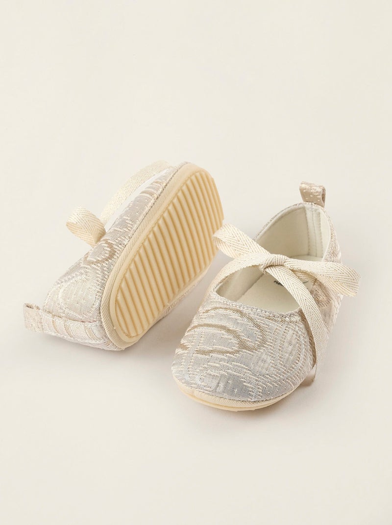 Ballerines avec Texture et Fils de Lurex Doré/or - Kiabi