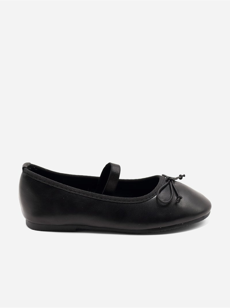 Ballerines avec un nœud décoratif Noir - Kiabi