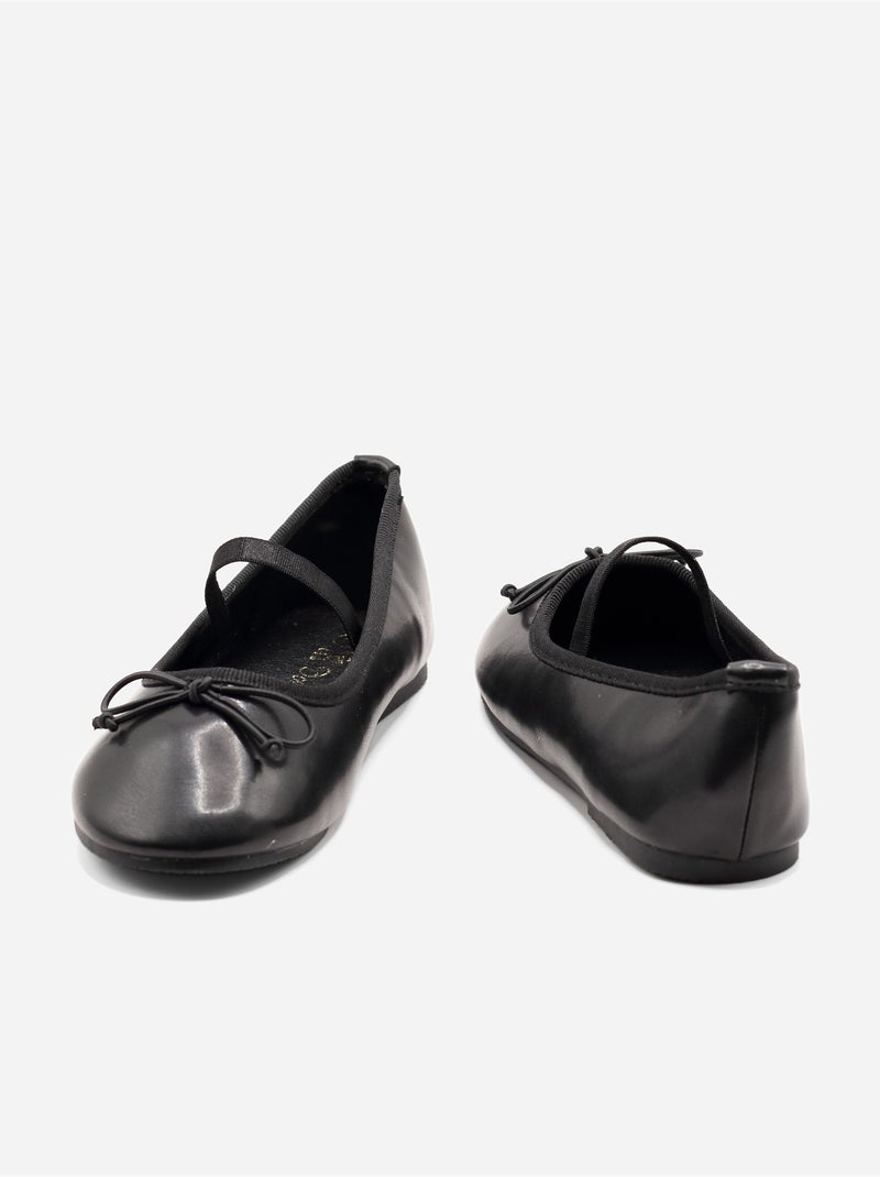 Ballerines avec un nœud décoratif Noir - Kiabi