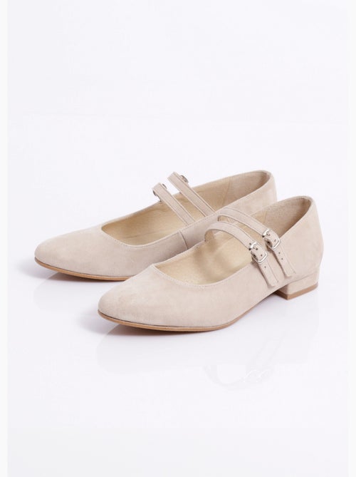 Ballerines babies cuir à talon doubles brides - Afibel - Kiabi Ballerines babies cuir à talon doubles brides - Afibel - Kiabi