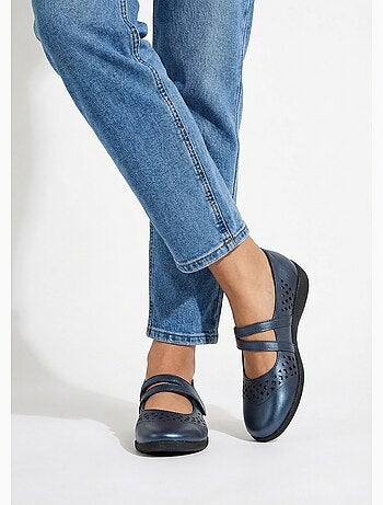 Ballerines babies cuir largeur confort - Afibel