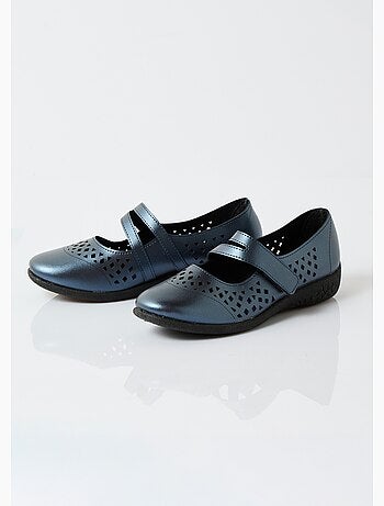 Ballerines babies cuir largeur confort - Afibel