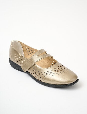 Ballerines babies cuir largeur confort