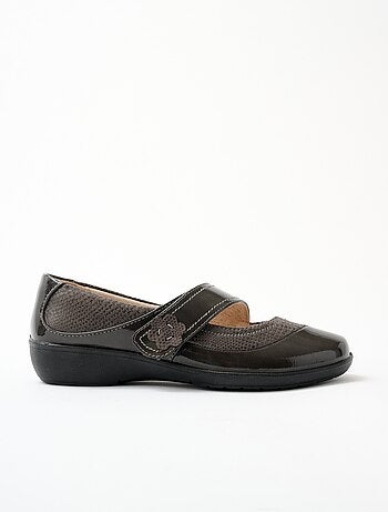 Ballerines babies grande largeur scratchées