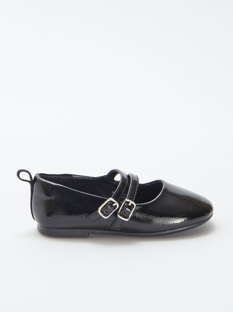 Ballerines babies vernies NOIR - Kiabi