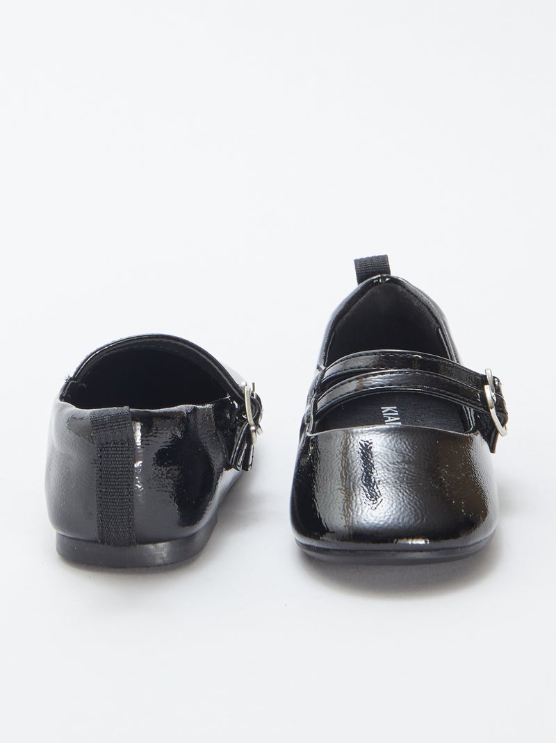 Ballerines babies vernies NOIR - Kiabi