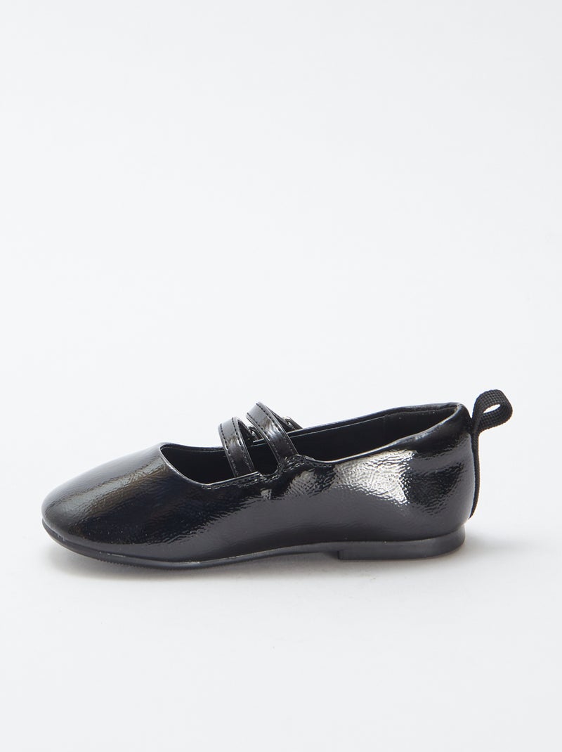 Ballerines babies vernies NOIR - Kiabi