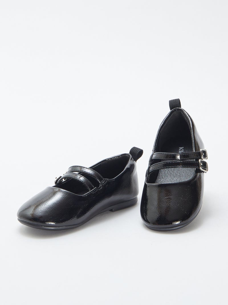 Ballerines babies vernies NOIR - Kiabi