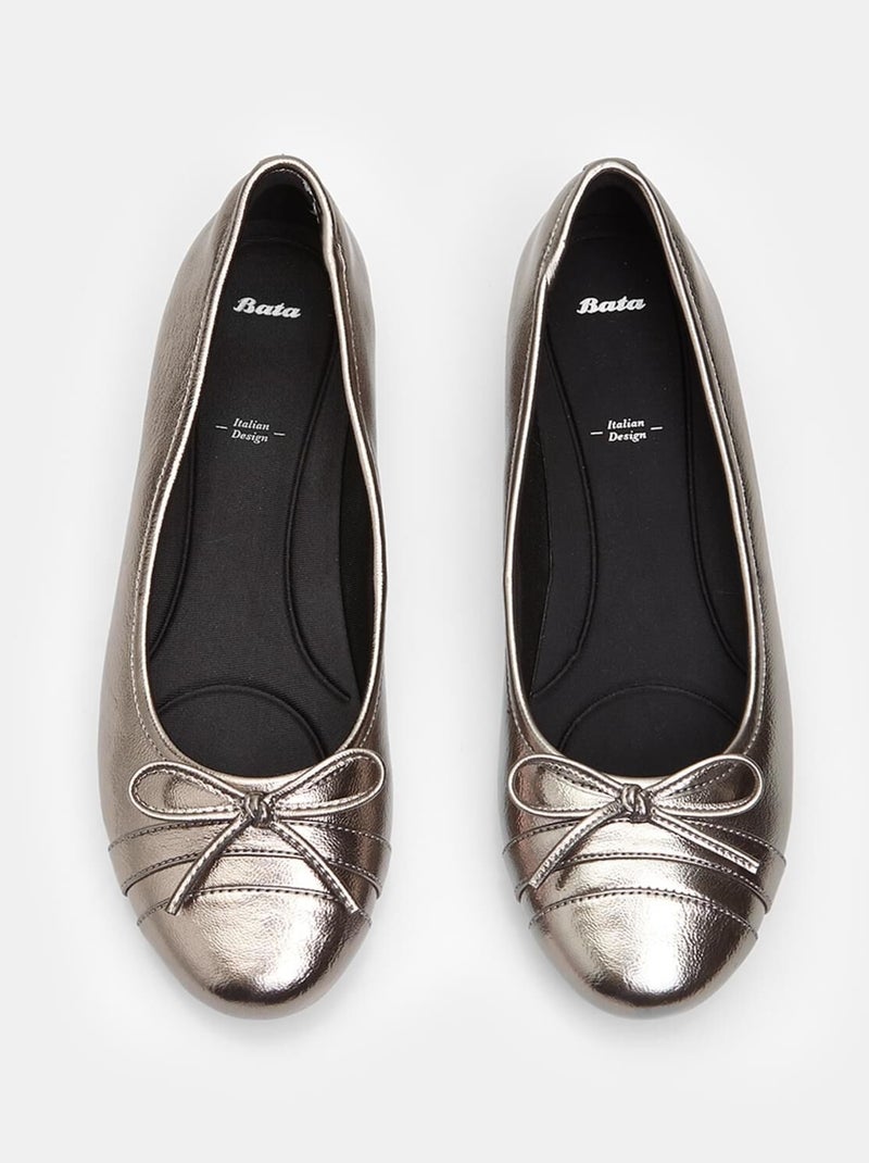 Ballerines 'BATA' Argent - Kiabi