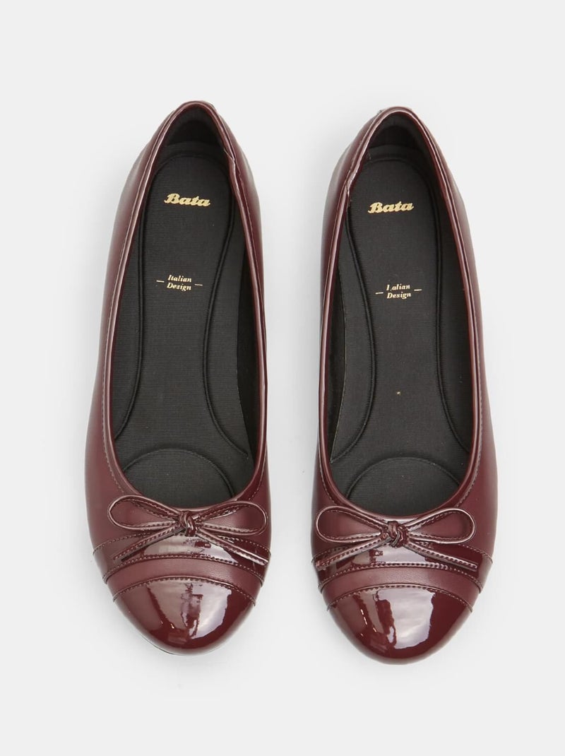 Ballerines 'BATA' Bordeaux - Kiabi
