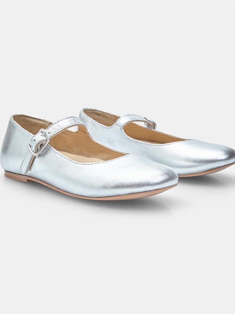 Ballerines Bata  confortables Argent - Kiabi