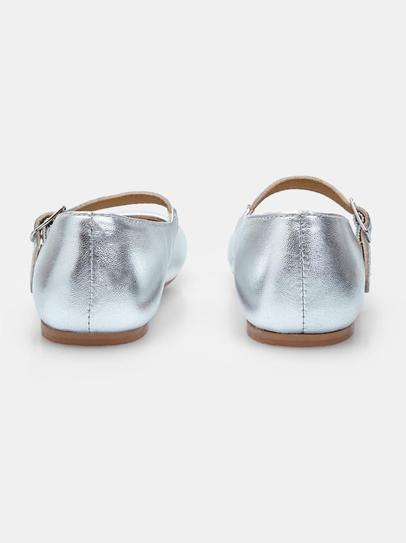 Ballerines Bata  confortables Argent - Kiabi