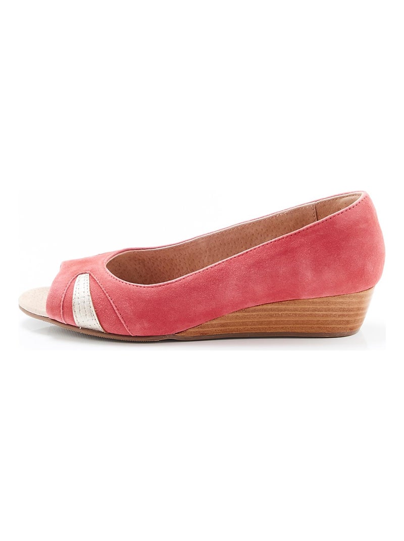Ballerines bout ouvert - Damart Rose - Kiabi