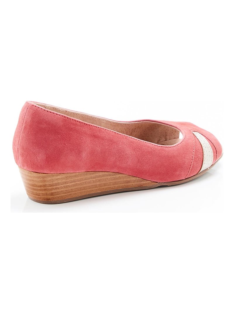 Ballerines bout ouvert - Damart Rose - Kiabi