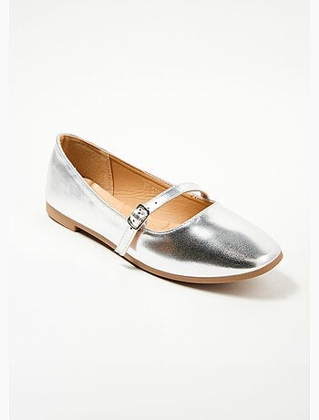 Ballerines bride ton sur ton petit talon