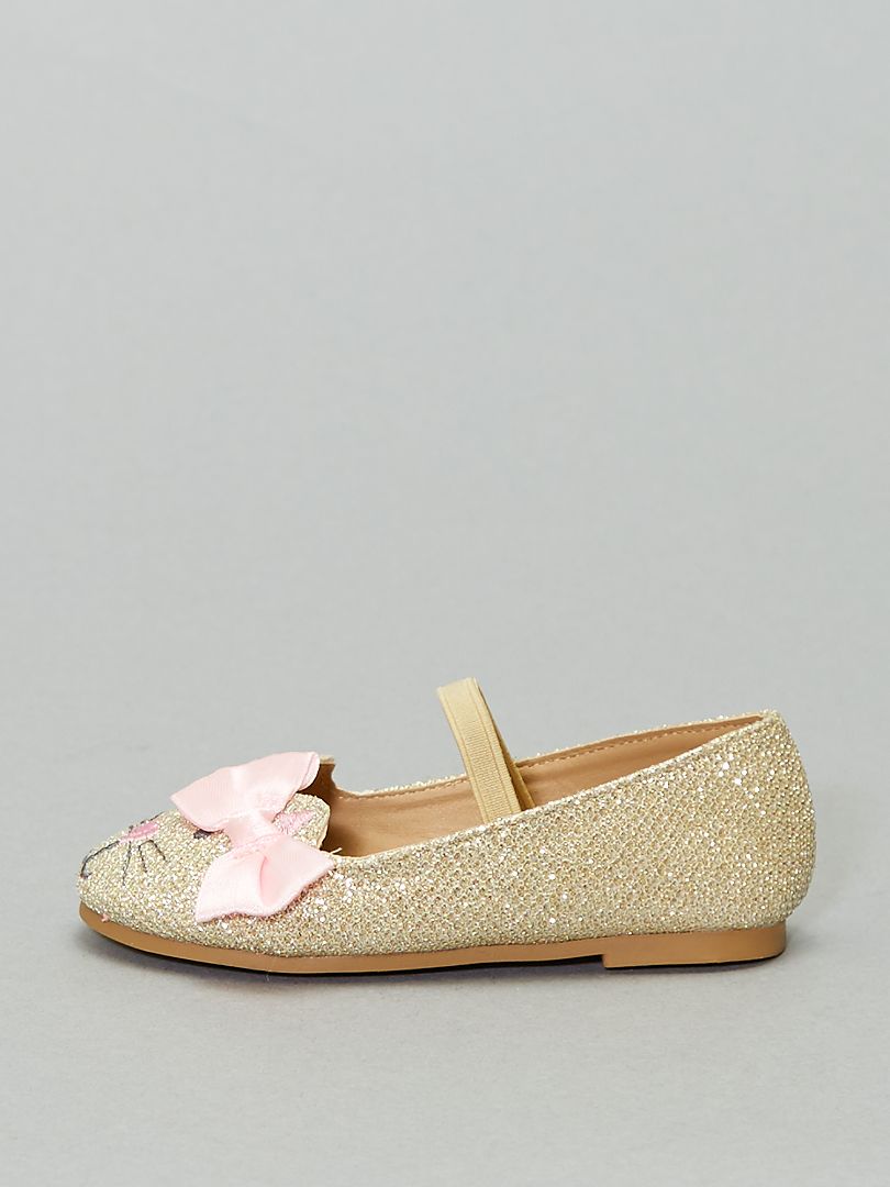 ballerine dorée bébé fille