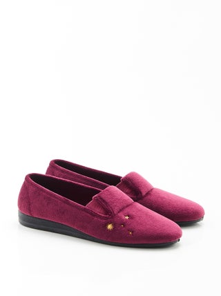 Ballerines brodées aspect velours - Damart