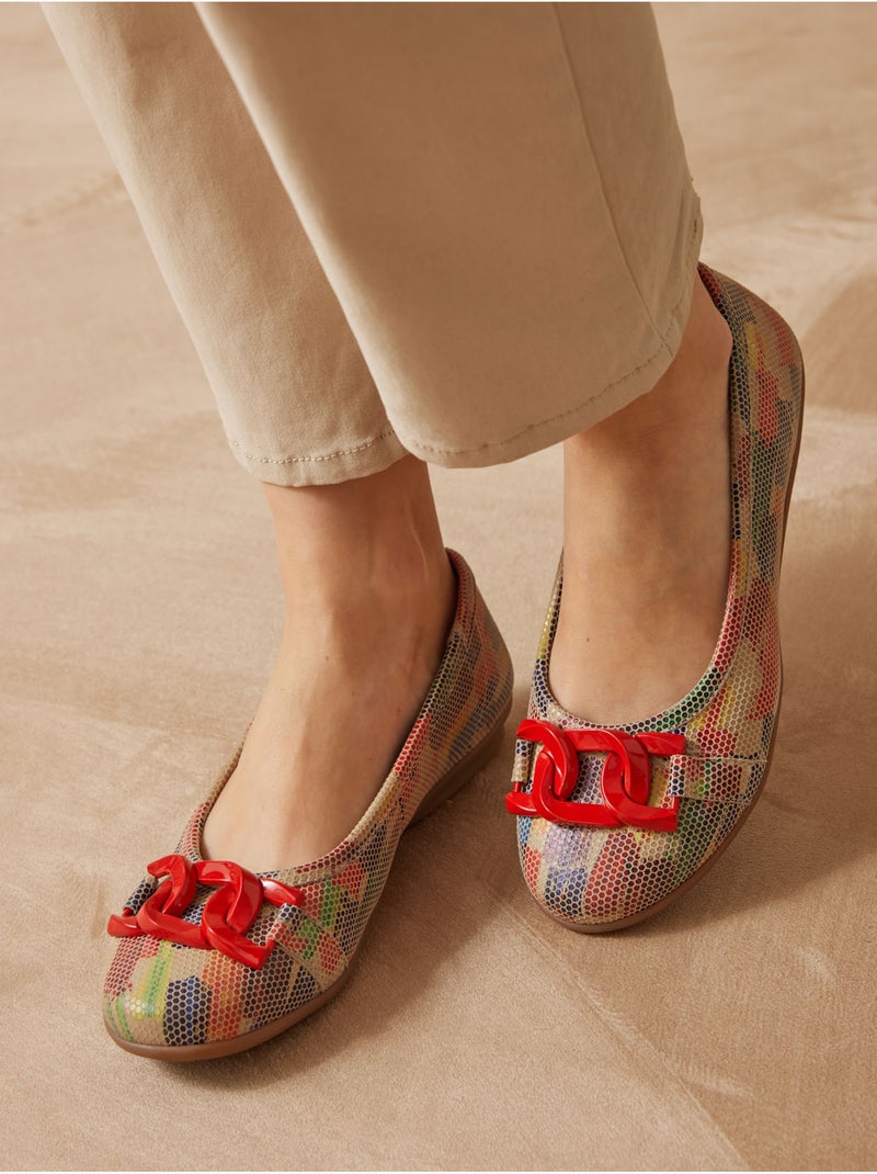 Ballerines chaînette fantaisie - PEDICONFORT Beige - Kiabi
