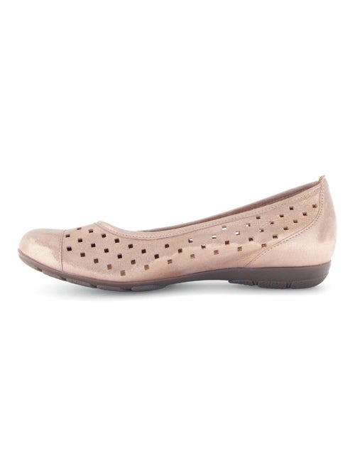 Ballerines  clair en cuir irisé - Kiabi
