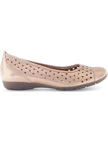 Ballerines clair en cuir irisé