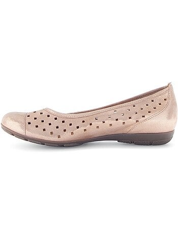 Ballerines clair en cuir irisé