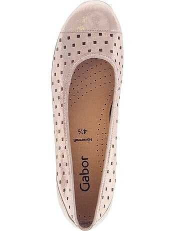 Ballerines clair en cuir irisé
