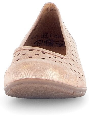 Ballerines clair en cuir irisé