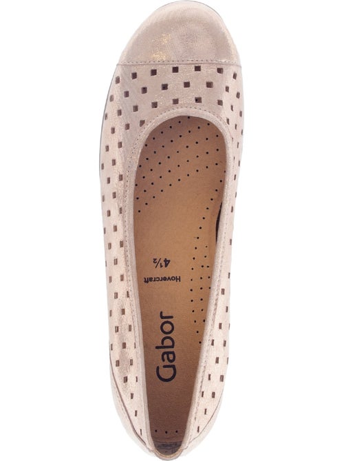 Ballerines  clair en cuir irisé - Kiabi