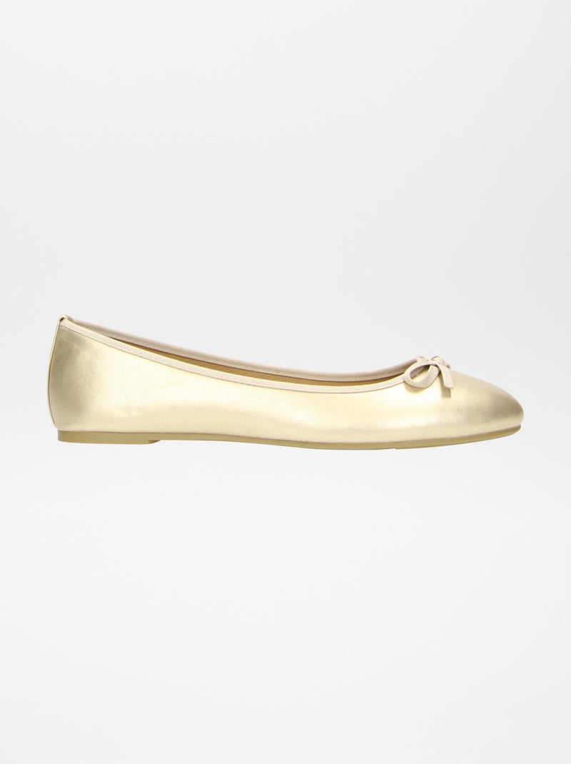 Ballerines classiques Doré - Kiabi