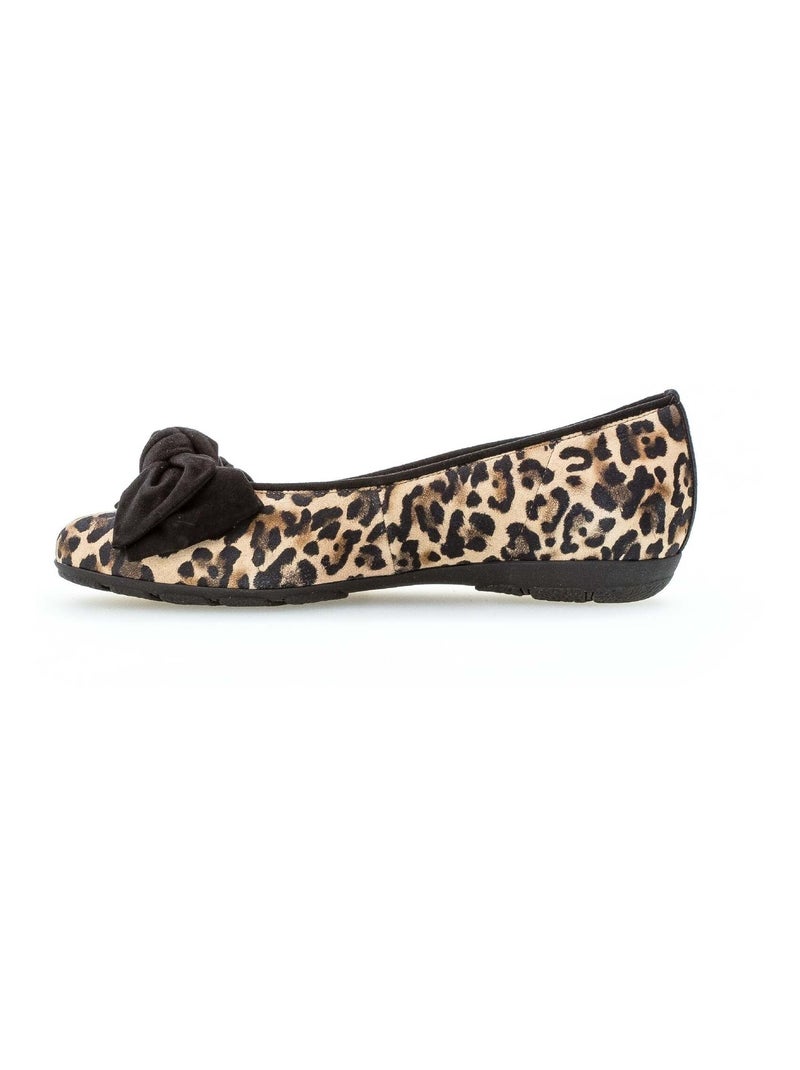 Ballerines classiques léopard en nubuck Gabor Beige - Kiabi