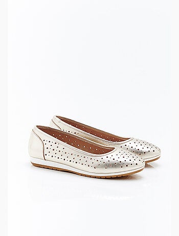 Ballerines Climatyl dessus cuir perforé - Damart