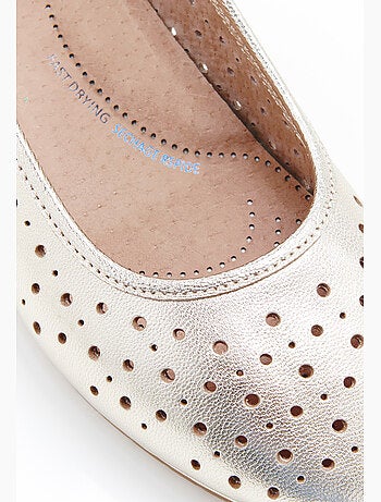 Ballerines Climatyl dessus cuir perforé - Damart