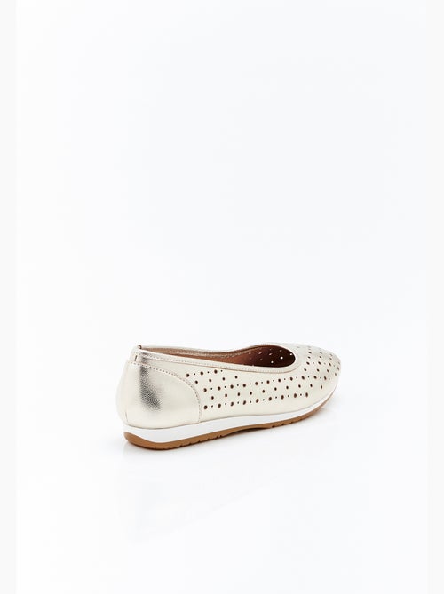 Ballerines Climatyl dessus cuir perforé - Damart - Kiabi