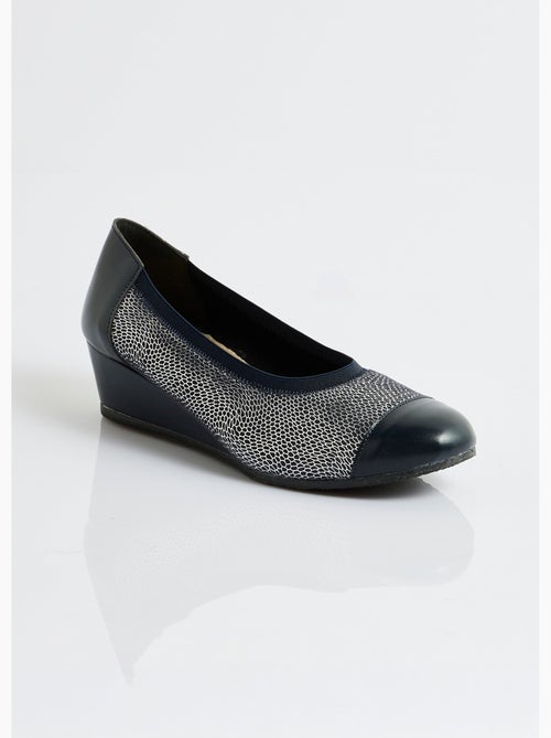Ballerines compensées cuir largeur confort bi-matière - Afibel - Kiabi Ballerines compensées cuir largeur confort bi-matière - Afibel - Kiabi