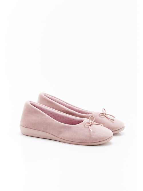 Ballerines compensées en velours - Damart - Kiabi