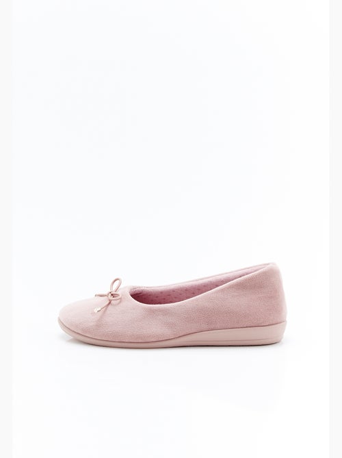 Ballerines compensées en velours - Damart - Kiabi