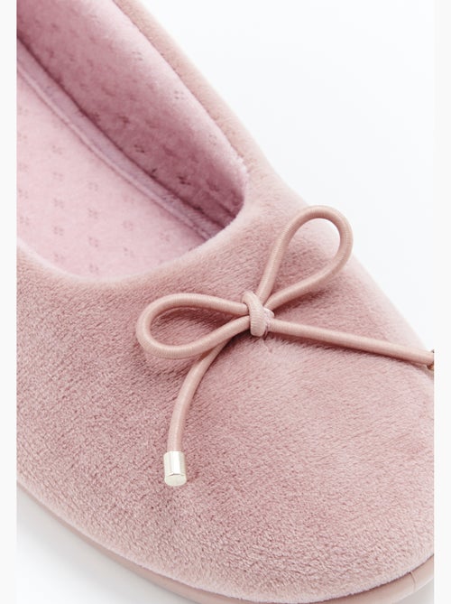 Ballerines compensées en velours - Damart - Kiabi