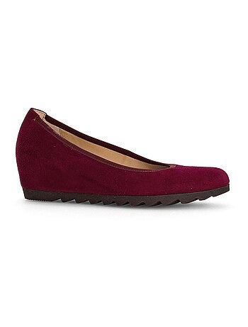 Ballerines compensées en velours