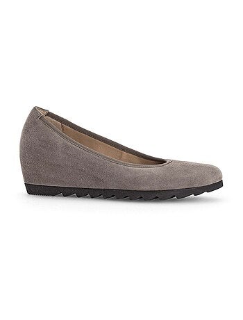 Ballerines compensées en velours