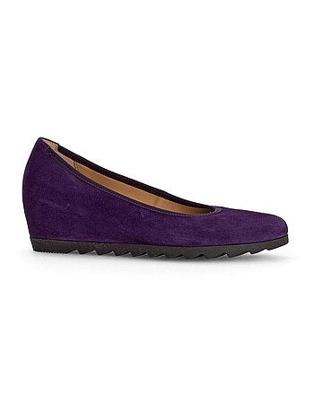 Ballerines compensées en velours