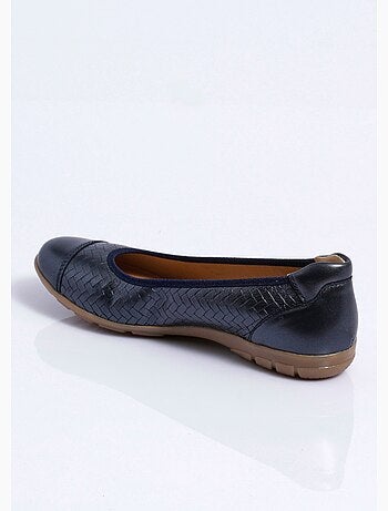 Ballerines confort, cuir effet tressé - Afibel