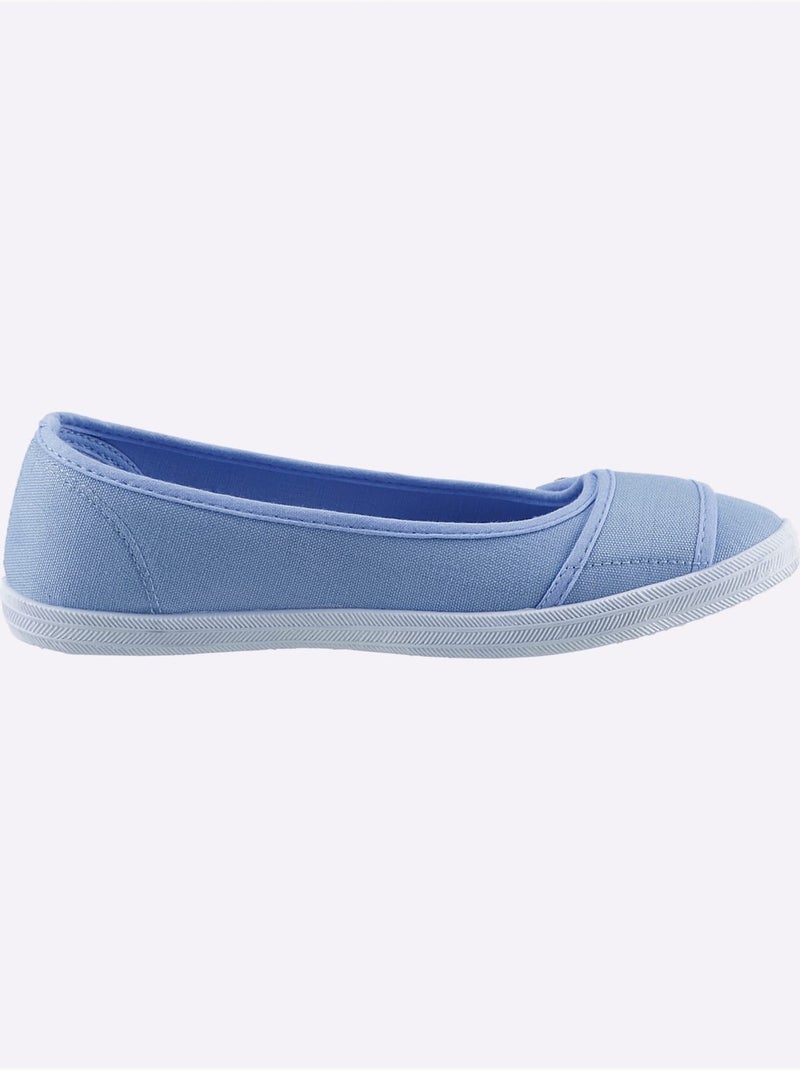 Ballerines confortables à fermeture auto-agrippante et semelle souple - Taille standard - Witt Bleu ciel - Kiabi