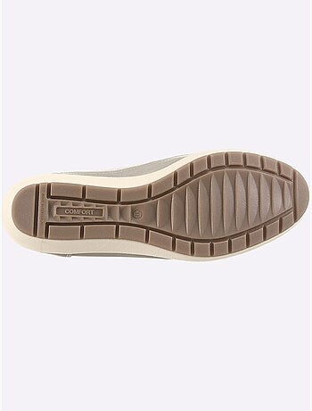 Ballerines avec amortissement en cuir velours et cuir lisse - Taille standard - Witt